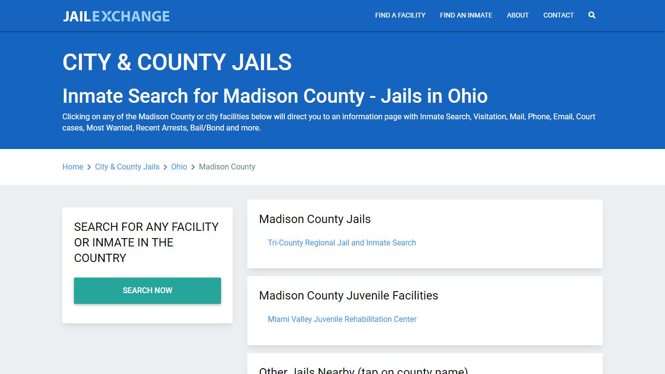 Inmate Search for Madison County | Jails in Ohio - Jail Exchange